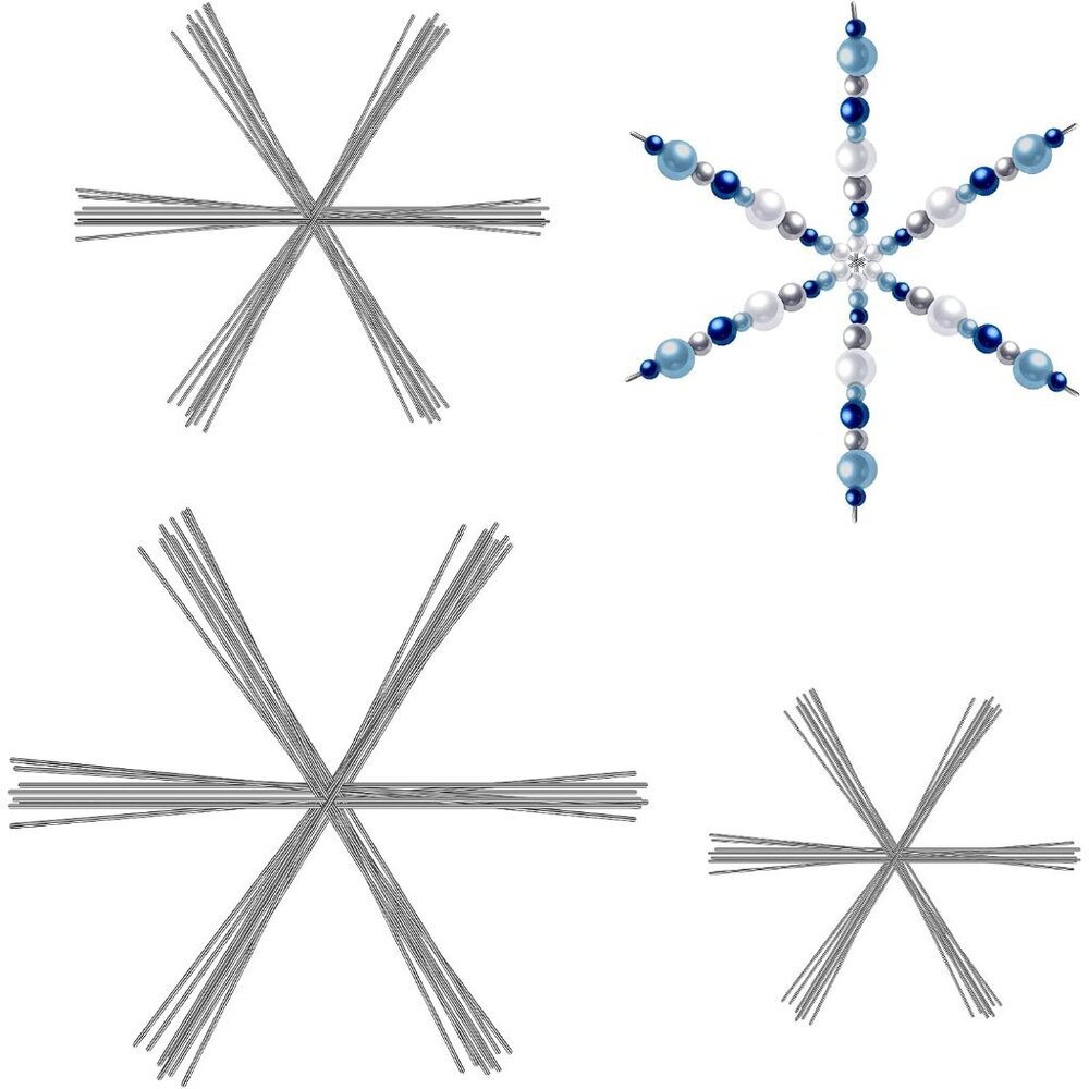 Christmas Snowflake Wire Metal Snowflake Xmas Bead Wire for DIY Jewelry Ribbon C